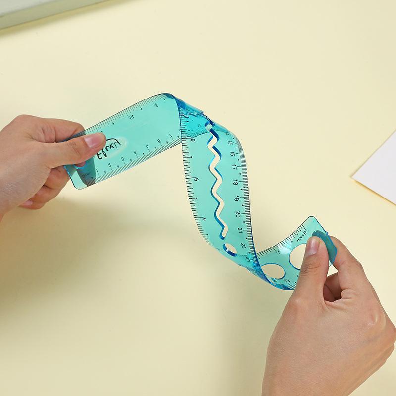 Combo 2 Cây Thước Dẻo Nhiều Màu 30cm No.300 ( Giao màu ngẫu nhiên )