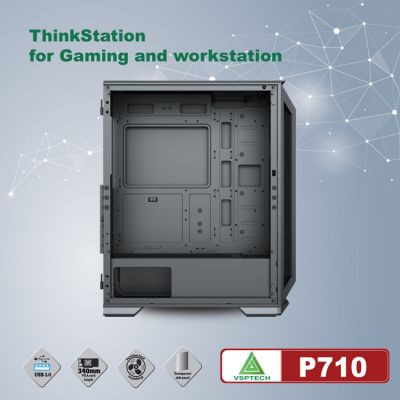Vỏ case VSP P710 Chuẩn Full ATX (Không bao gồm Fan)