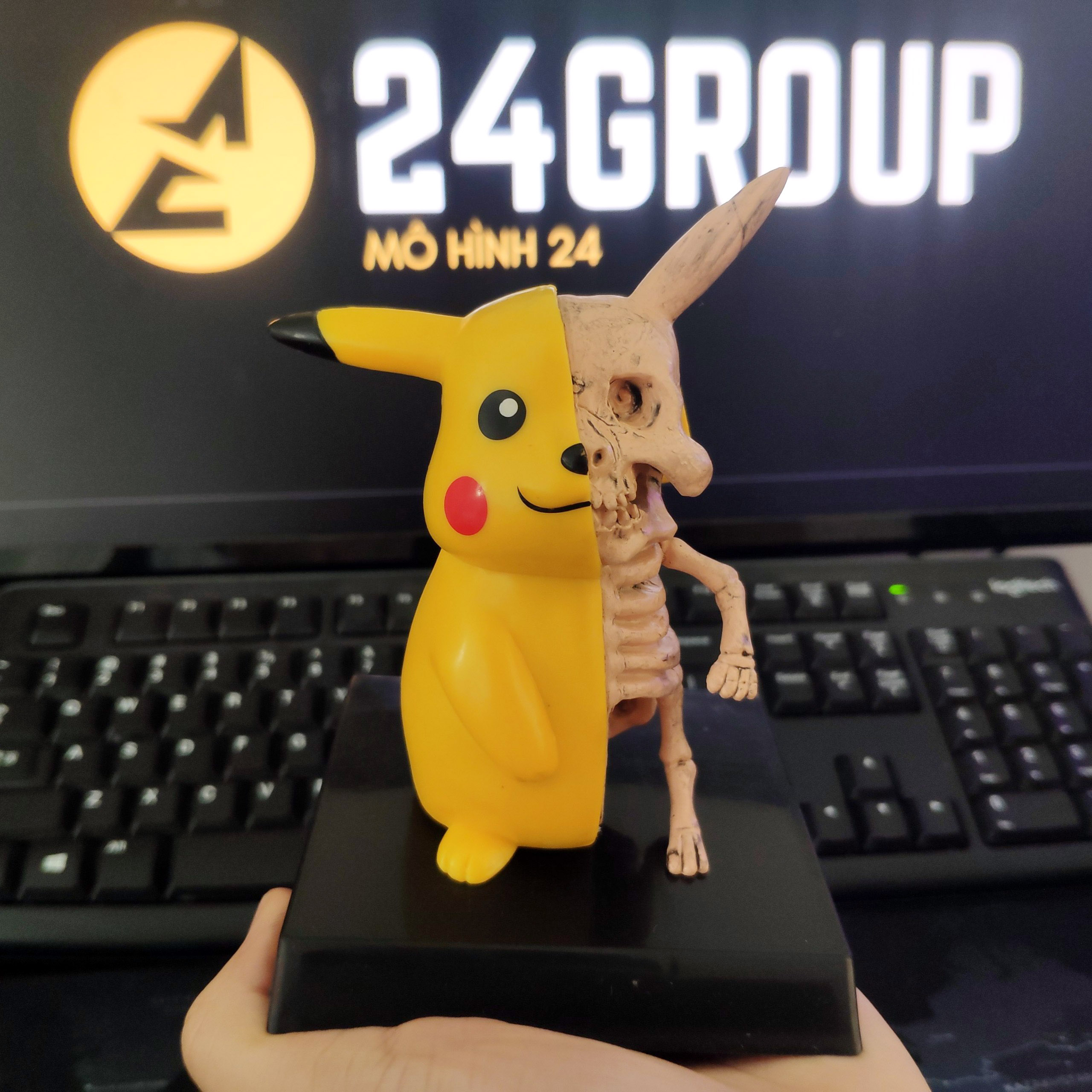 [RẺ VÔ ĐỊCH] Mô hình đồ chơi Pikachu đầu lâu 1/2 bộ xương pokemon thú figure anime pocket monster