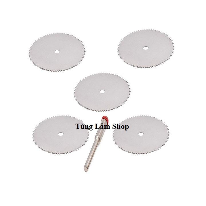 Bộ 5 đĩa cắt mini chân cán 3mm dùng cho máy khoan mài mini đa năng - Lưỡi cưa mini - dĩa cắt mini