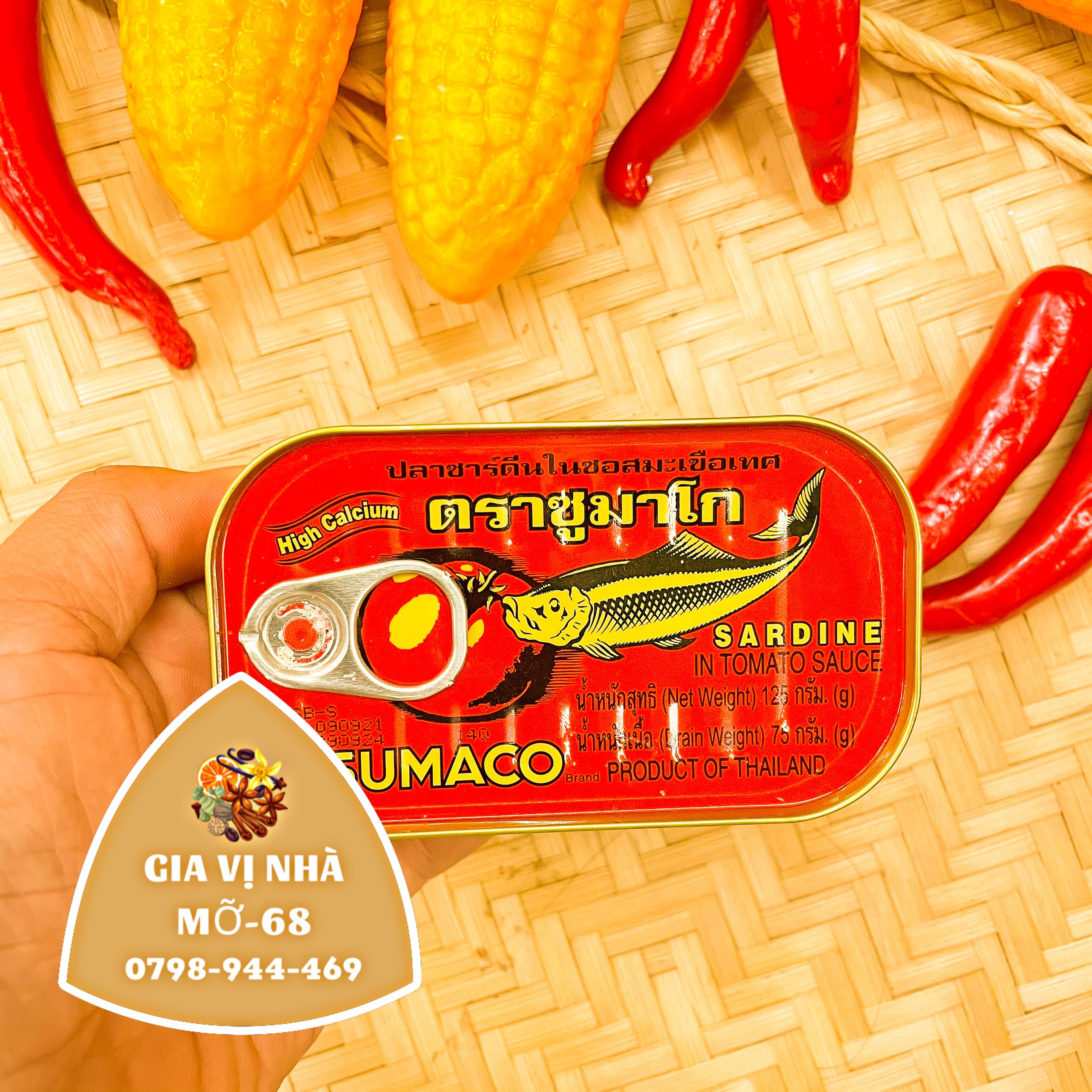 Cá mồi hộp sumaco-125gr
