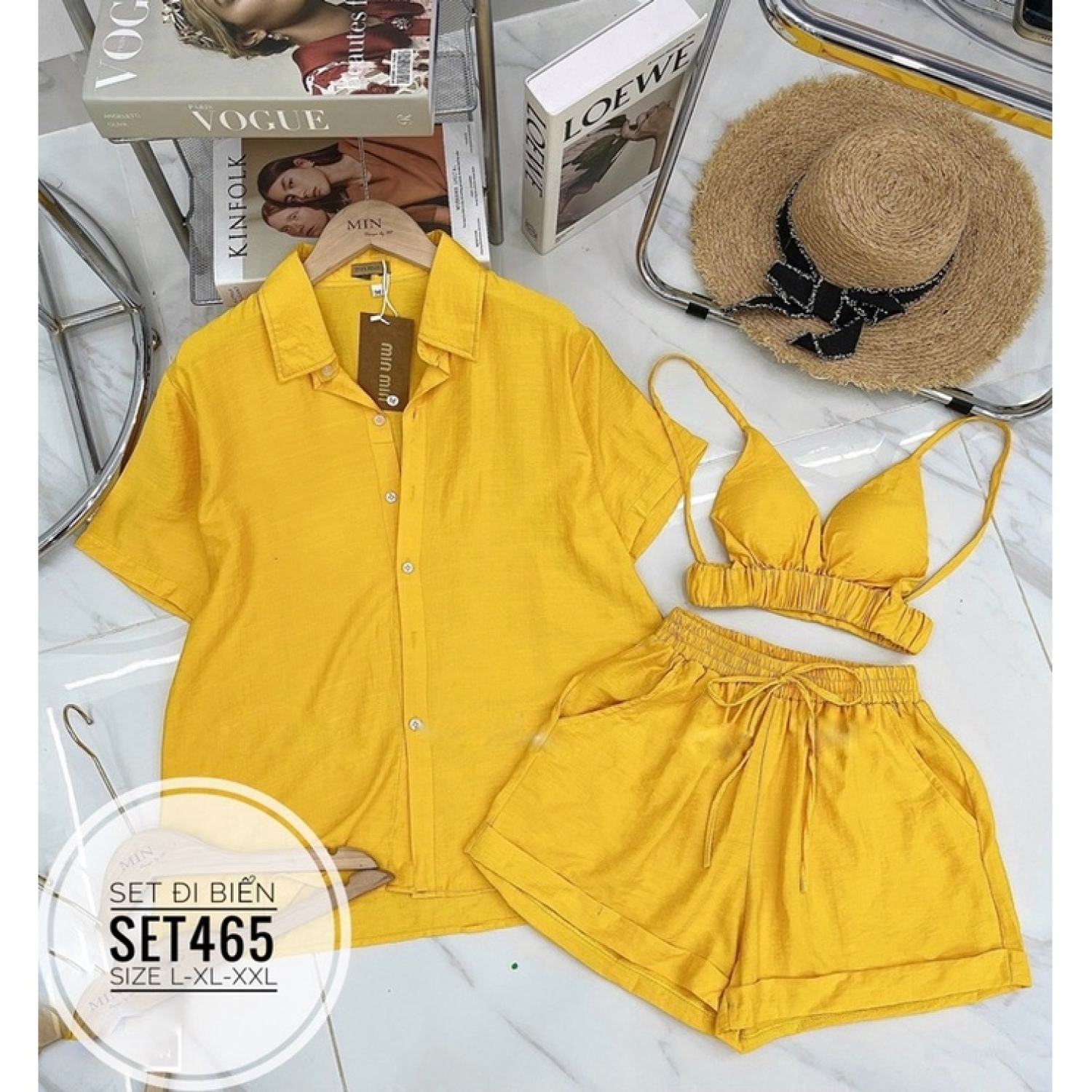 (60-90KG) MINSTORE BIGSIZE Set đi biển 3 chi tiết SET465