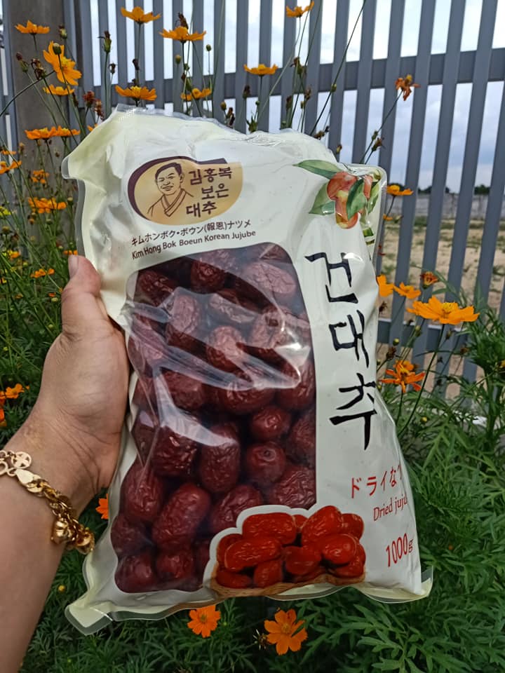 MẪU MỚI 2020] Táo Đỏ Sấy Khô Hàn Quốc Samsung Boeun Jujube 1KG + Tặng Kèm Túi Đựng Hộp Làm Quà Biếu