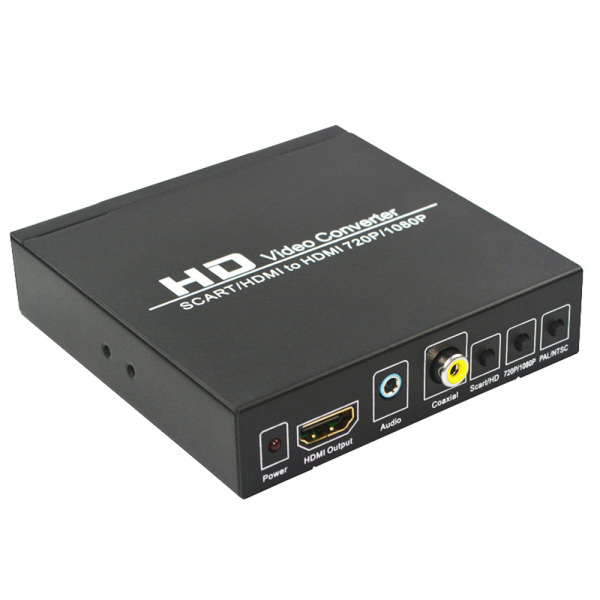 CLARINEJI HDTV Full HD 1080P Độ nét cao Kỹ thuật số Công cụ chuyển đổi SCART Bộ chuyển đổi SCART HDMI sang HDMI Chuyển đổi video HD Bộ chuyển đổi