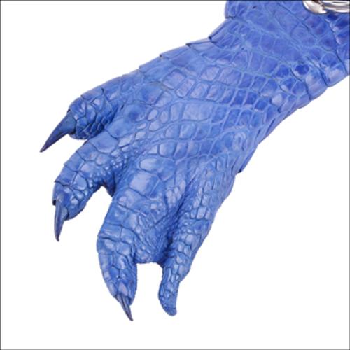 Móc khóa da cá sấu màu xanh dương TH8234