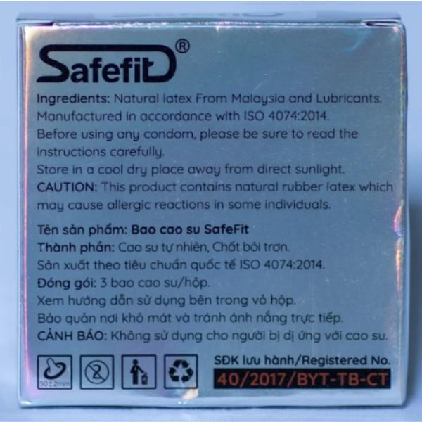 Bao Cao Su SafeFit Siêu Mỏng 003 (hộp 3)