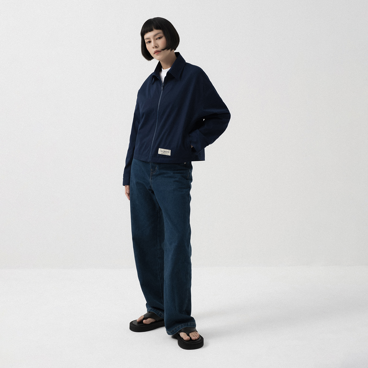 Áo khoác kaki nữ Owlbrand Simplicity/ Navy