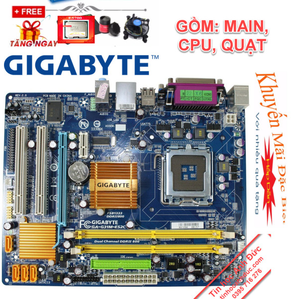 Main Asus Giga G31 tặng CPU, FAN, FE chắn main đầy đủ