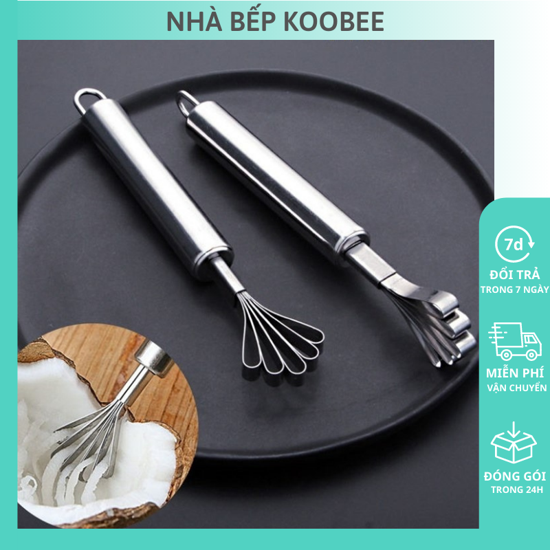 Dụng Cụ Nạo Dừa/Bào Sợi Cà Rốt Củ Quả KOOBEE Cực Tiện Lợi Chất Liệu Inox Không Gỉ Bền Đẹp (SC05)