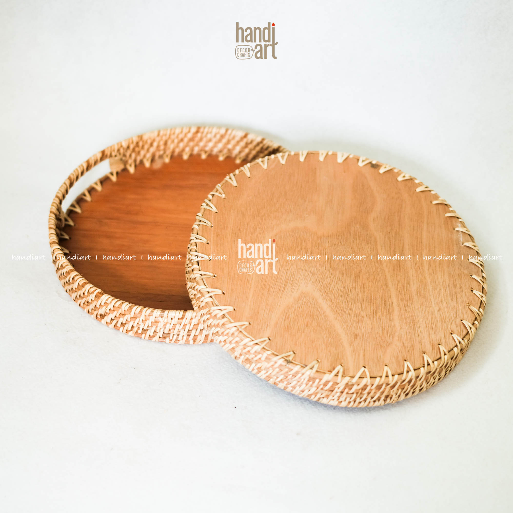 Tray rattan round shape, round rattan tray