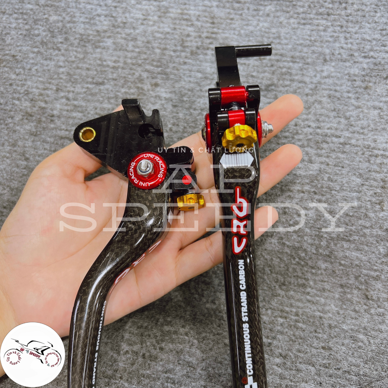 Bộ tay thắng AB20 150 Abs phủ Carbon fiber [CHÍNH HÃNG]