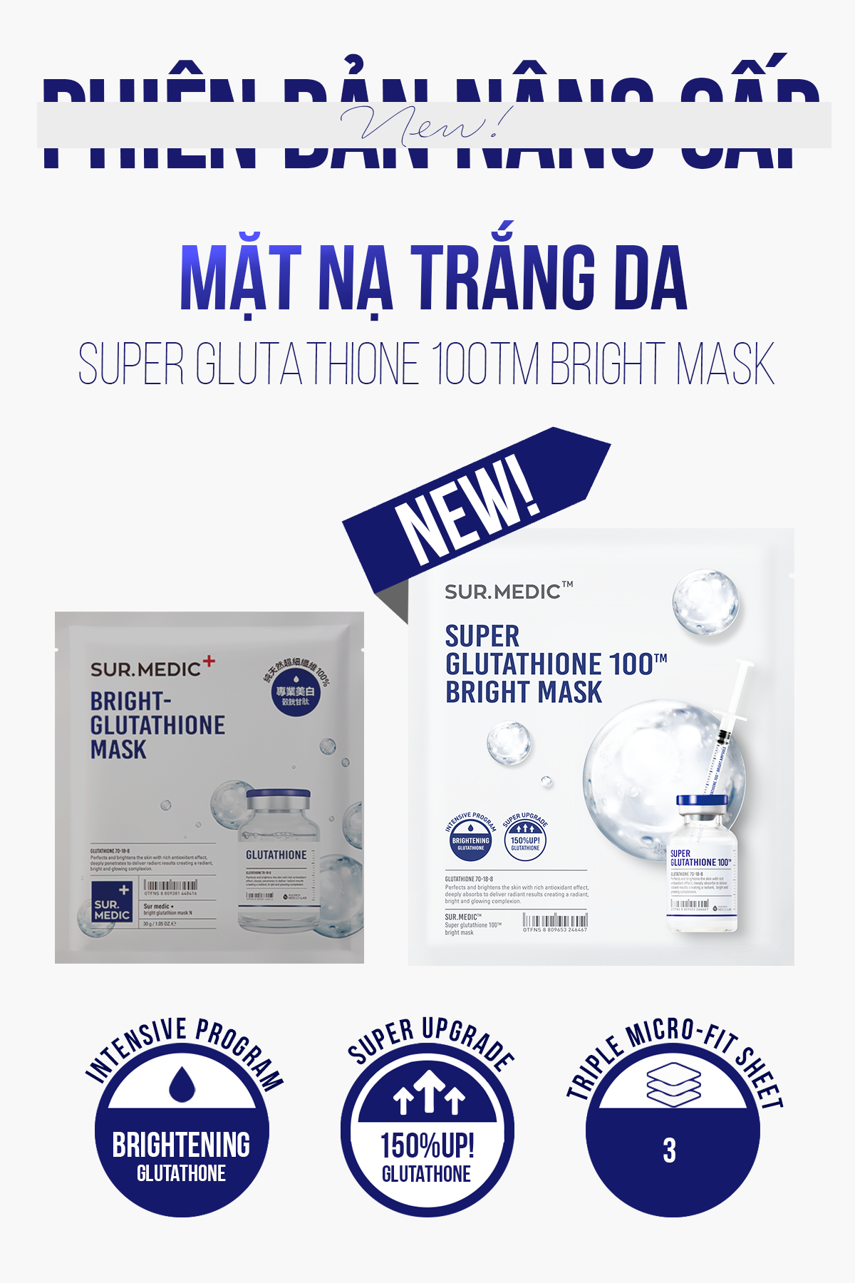 Mặt Nạ Dưỡng Trắng Sur.Medic Bright Glutathione Mask