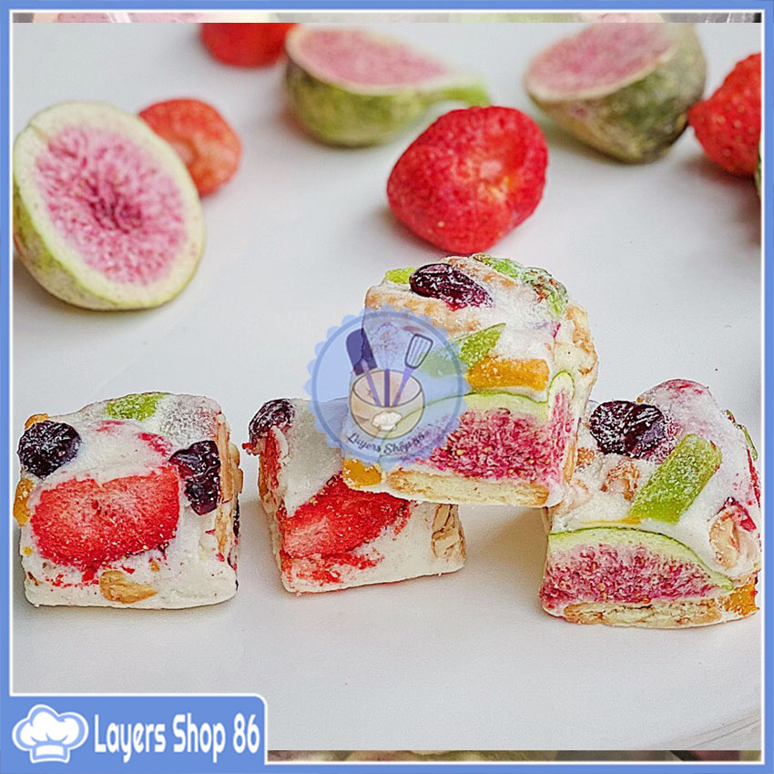 Sung Mỹ sấy giòn hàng loại 1, Sung sấy giòn nguyên liệu làm kẹo nougat 100g