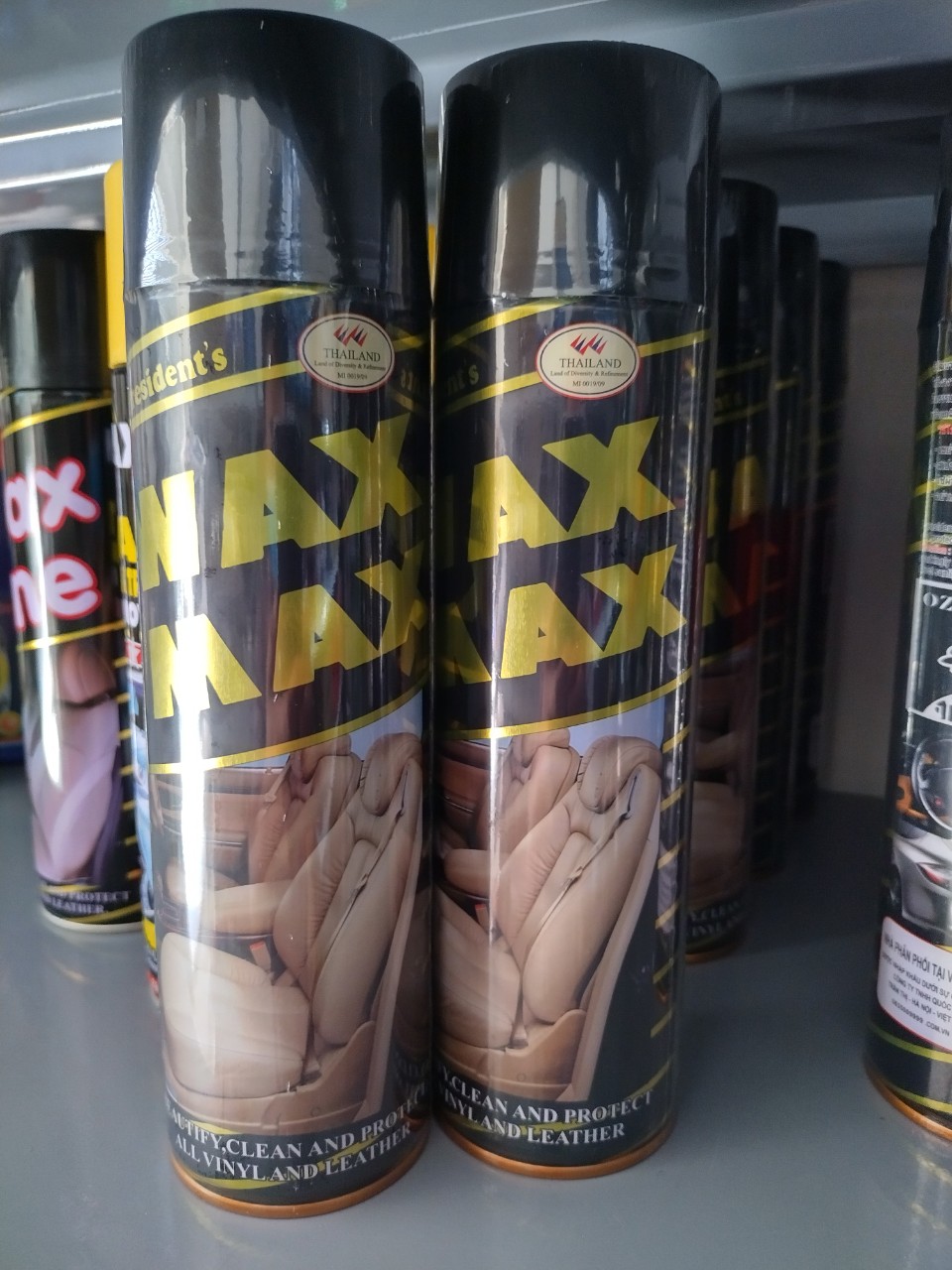 Chai xịt WAX MAX bóng Da ôtô, Áo Da, đồ gỗ Combo 02