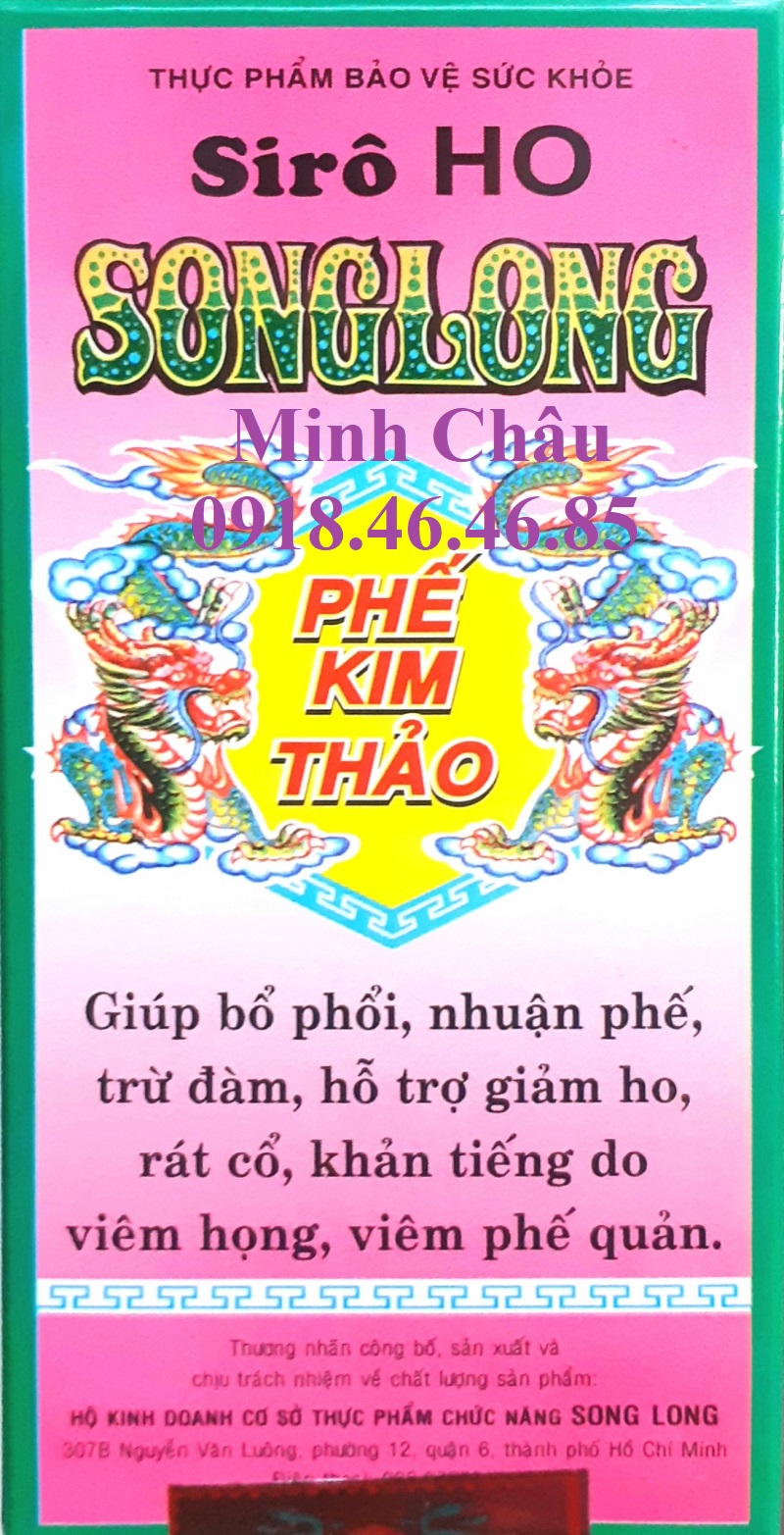 Siro ho Song Long Phế kim thảo giúp bổ phổi (mẫu mới)