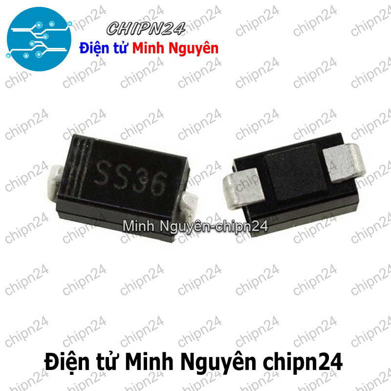 [10 con] (G7) Diode Dán SS36 SMA 3A 60V (SMD) (4.3x2.6mm) (Diode xung) - HH004091