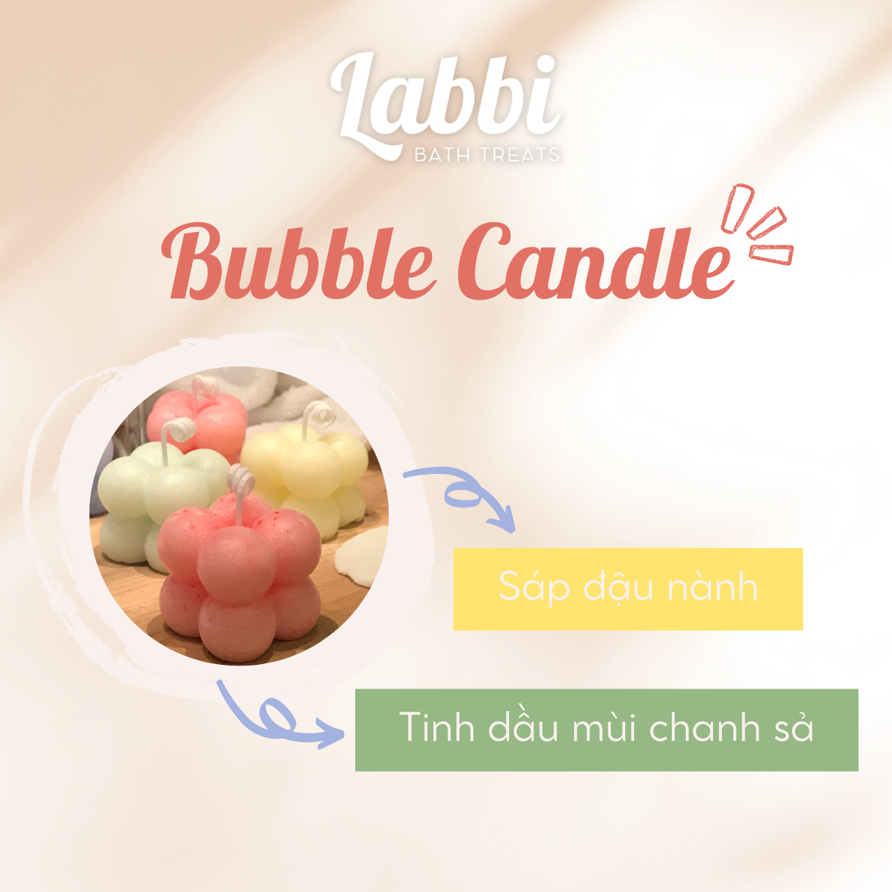 Nến trang trí / Nến thơm / Bubble Candle