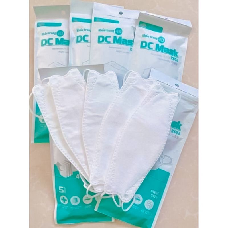 Khẩu trang y tế 3D - 4D DC MASK ( KF94) kháng khuẩn, dày đẹp (1 túi 10 cái) - an toàn thực hiện 5K mùa dịch - thời trang kiểu dáng hàn quốc - tiện lợi - có khóa Zip Túi giữ vệ sinh an toàn