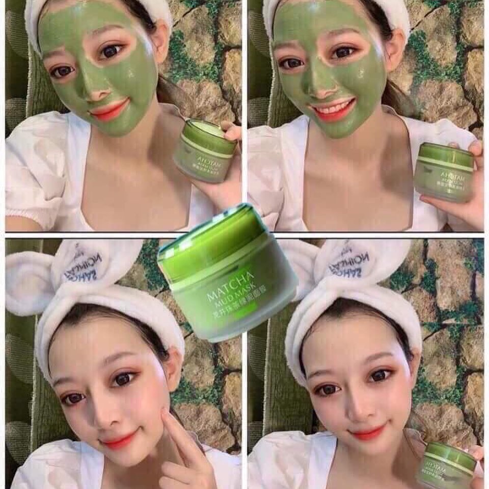 Mặt nạ bùn matcha Laikou - mặt nạ bùn Matcha trà