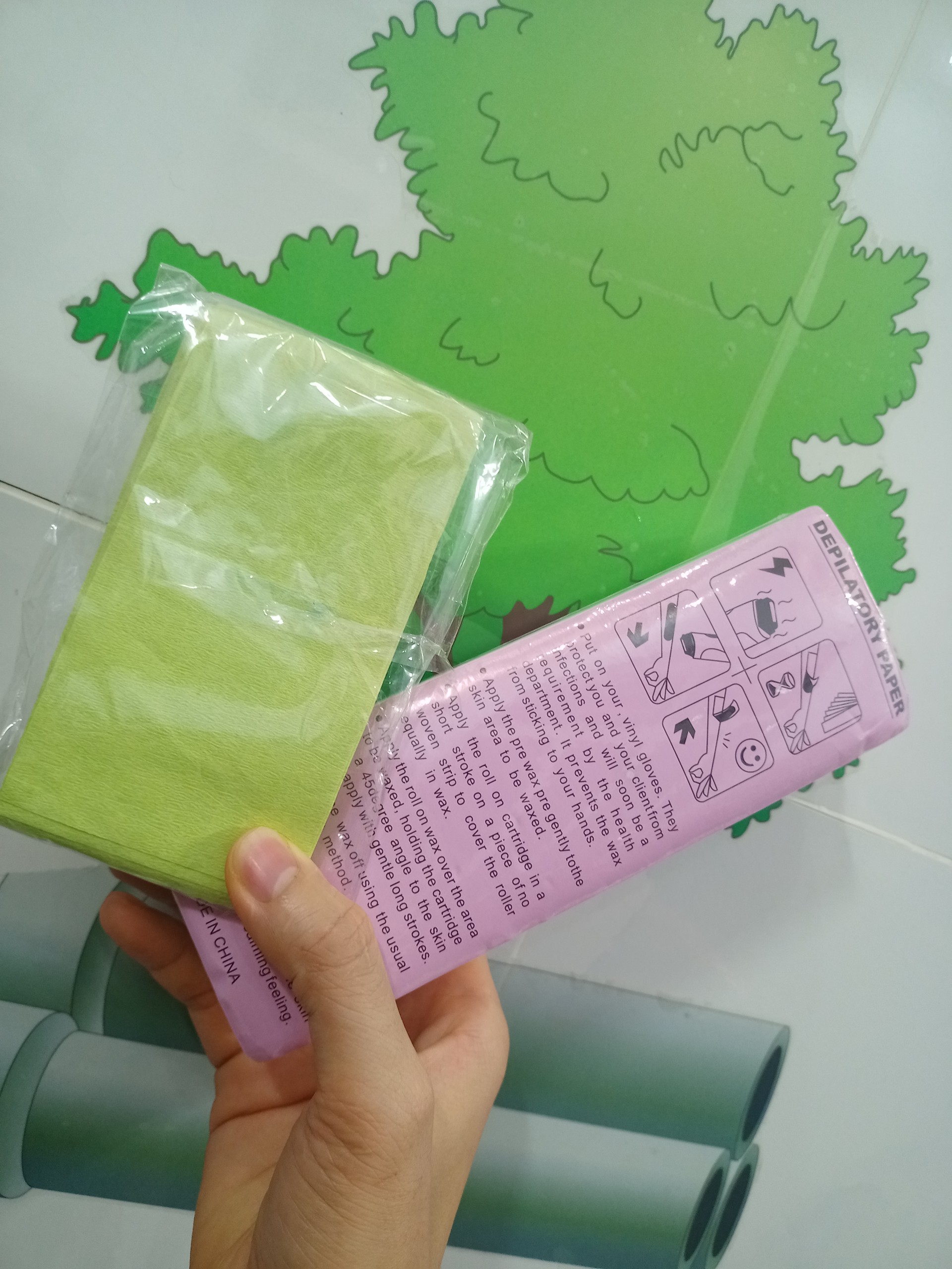 Giấy wax lông màu trắng