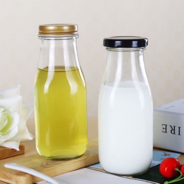 Chai đựng sữa hạt thủy tinh 200ml (1 chai)