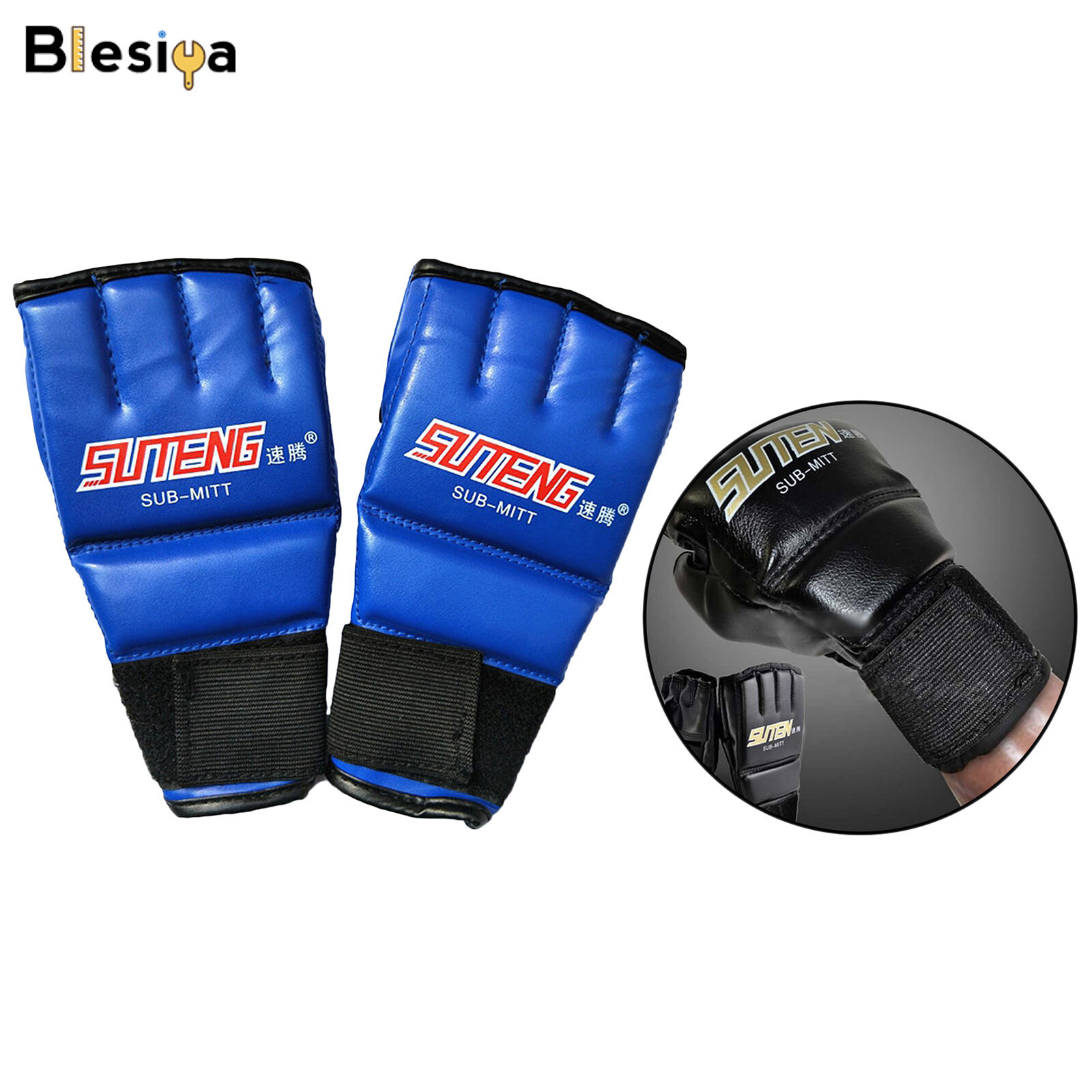 Blesiya găng tay đấm bốc nửa ngón mma, găng tay tập luyện mitt