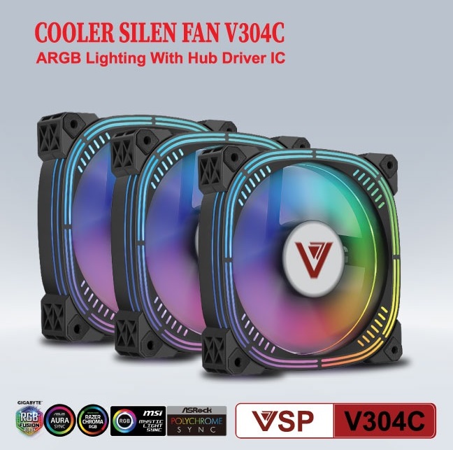 Bộ Kit 3 Fan V304C , V306C FULL LED ARGB ( Chính hãng )