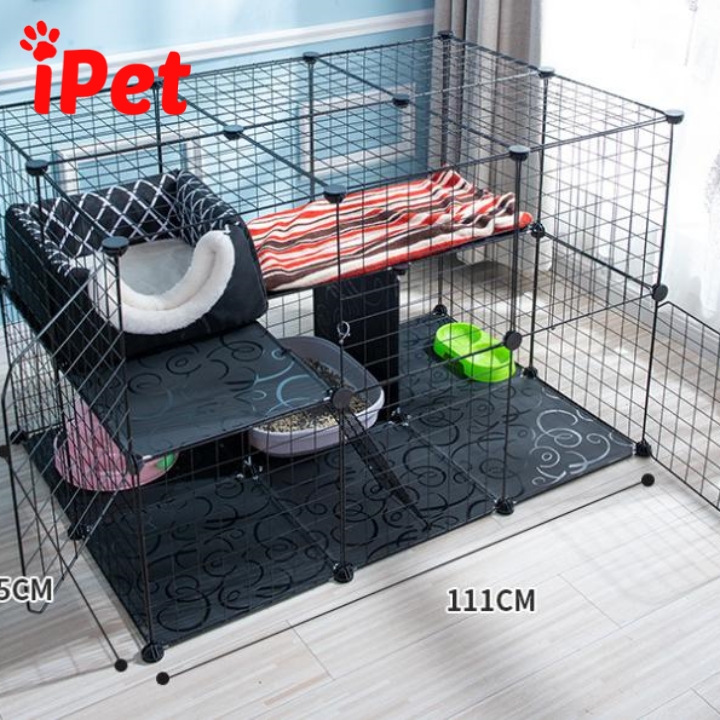 [HCM]Combo Lưới Ghép Chuồng Quây Thú Cưng Chó Mèo ( tặng chốt ) - Combo 2 Tầng 3x2x2 - iPet Shop