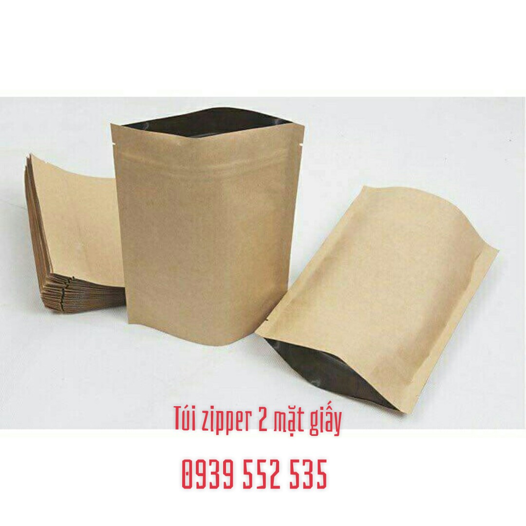 [1kg/size] - túi zipper 2 mặt giấy không cửa sổ, đựng trà, cafe, bánh mứt, mỹ phẩm