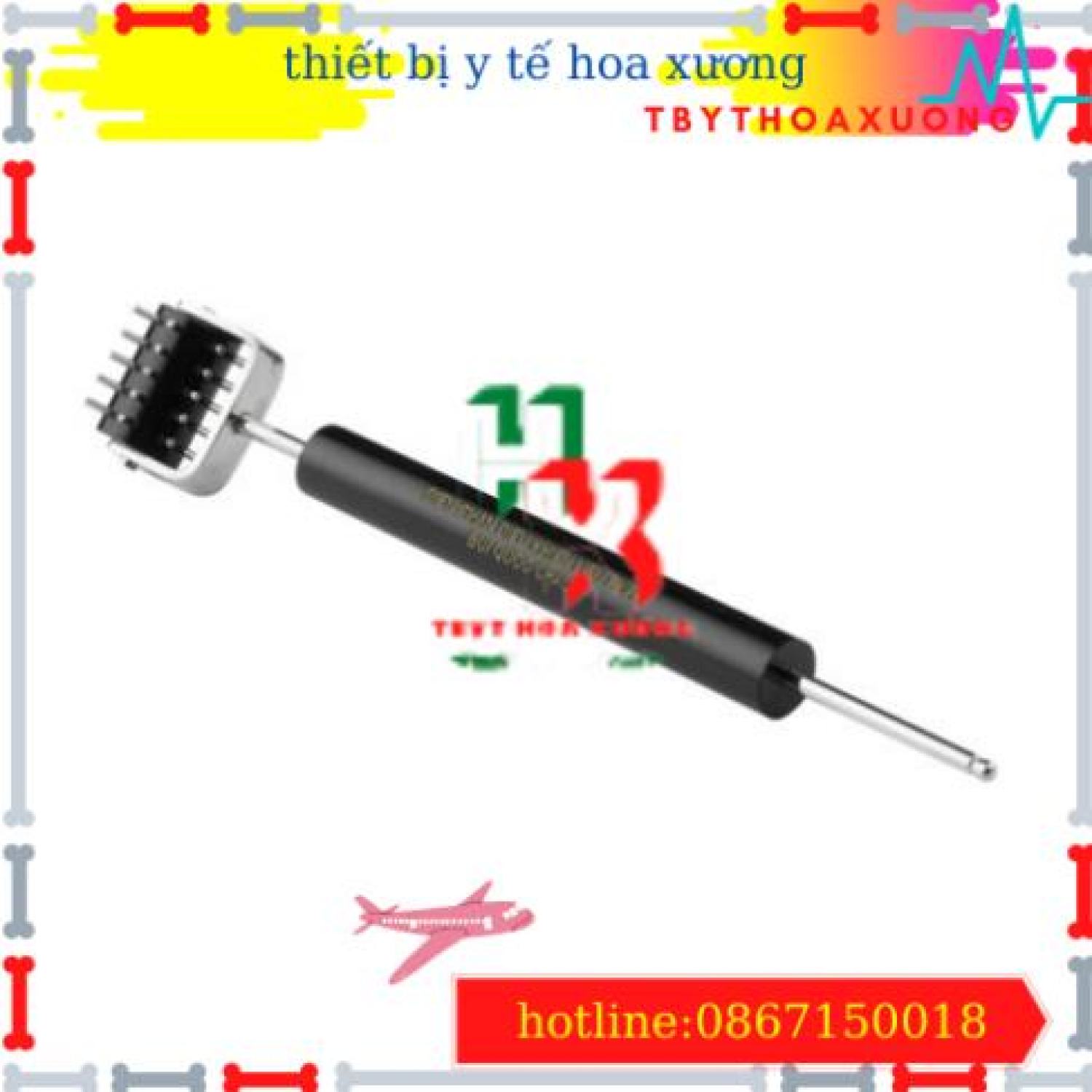 [Hàng Chính Hãng Diện Chẩn Bùi Quốc Châu] Cây Lăn Đinh Dò Huyệt 2 Đầu - Dụng Cụ Diện Chẩn