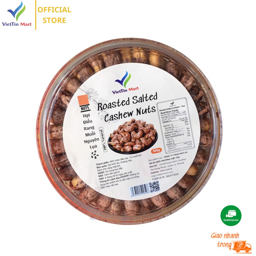 Hạt Điều Nguyên Lụa Xếp Hoa Viettinmart 500g