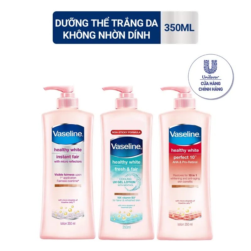 Sữa dưỡng thể trắng da Vaseline 350ml/chai