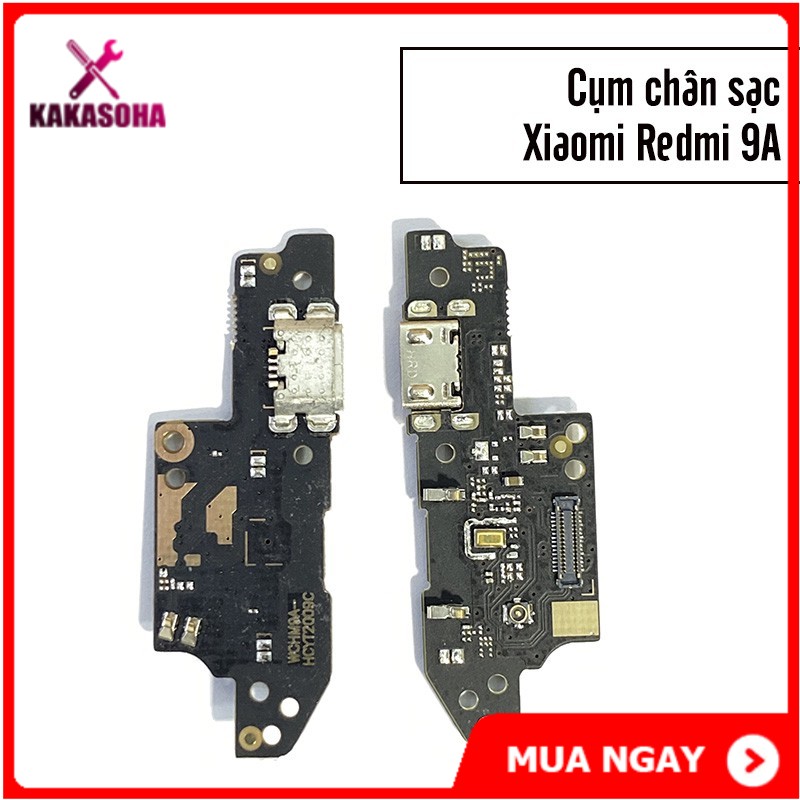 Cụm chân sạc Xiaomi Redmi 9A , liền Mic nghe gọi