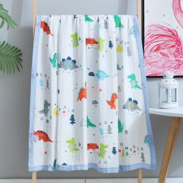 Chăn sợi tre 4 lớp bo viền 110*120CM