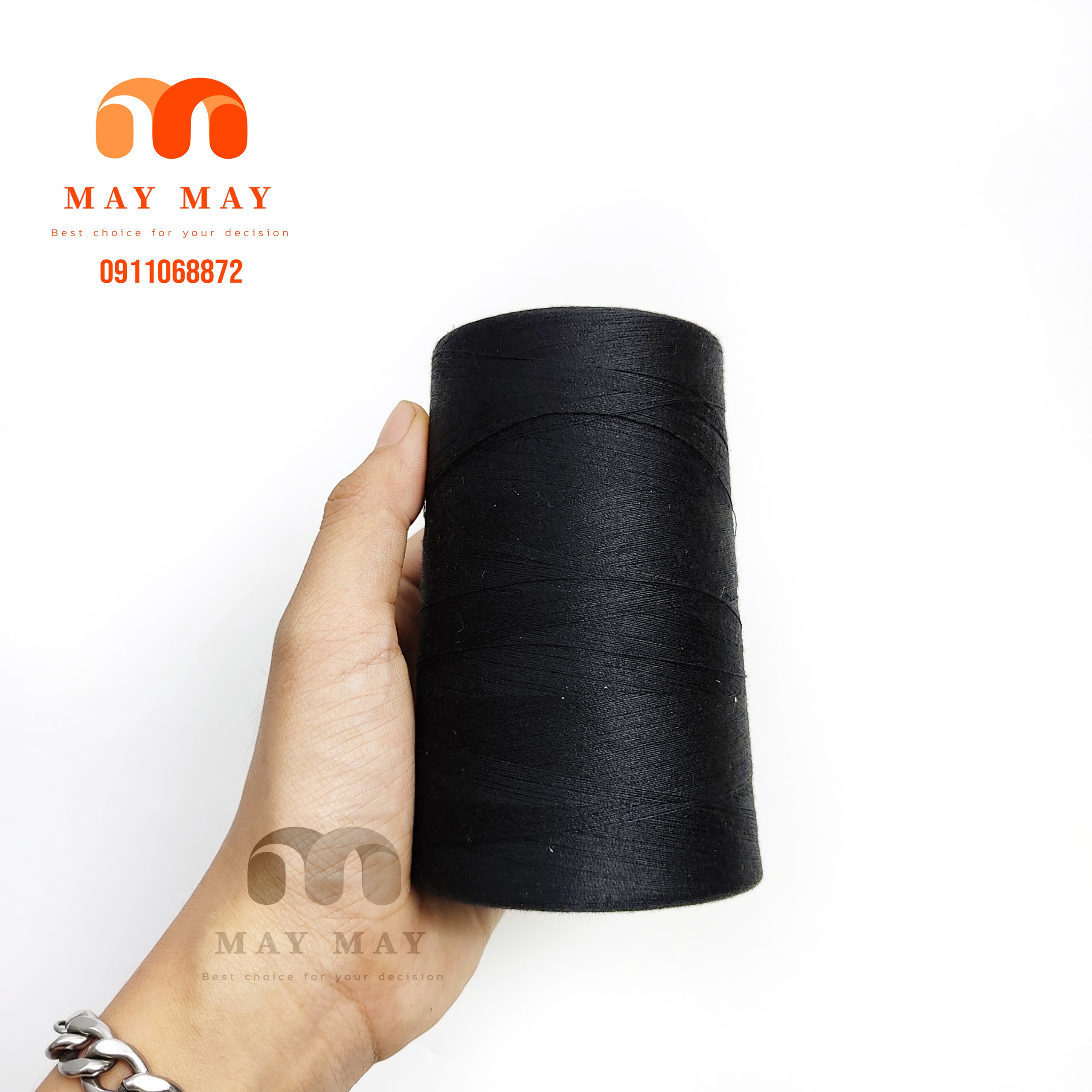 Chỉ may hiệu Gitai ống lớn 4000m có 3 màu trắng đen kem