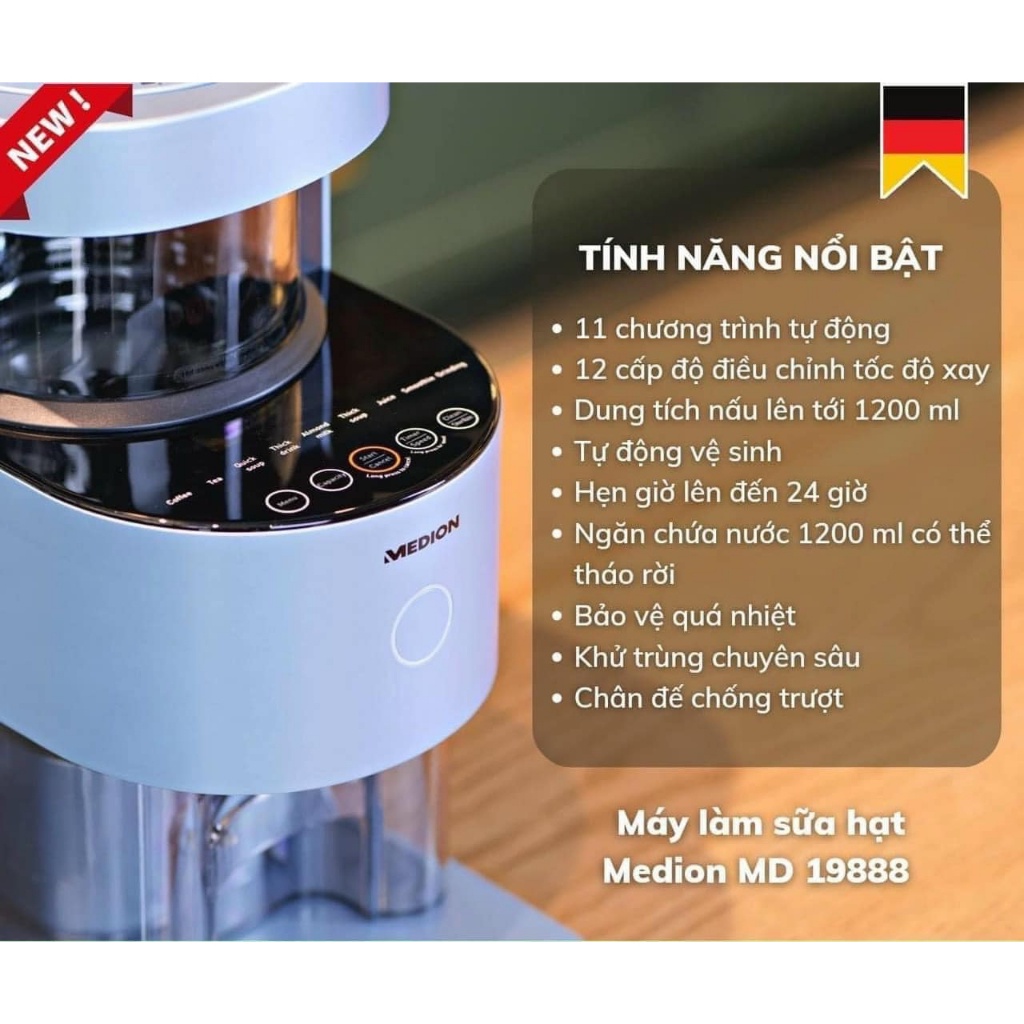 Medion MD19888 Multifunctional Grain Grinder 1200ml - Imported from Germany