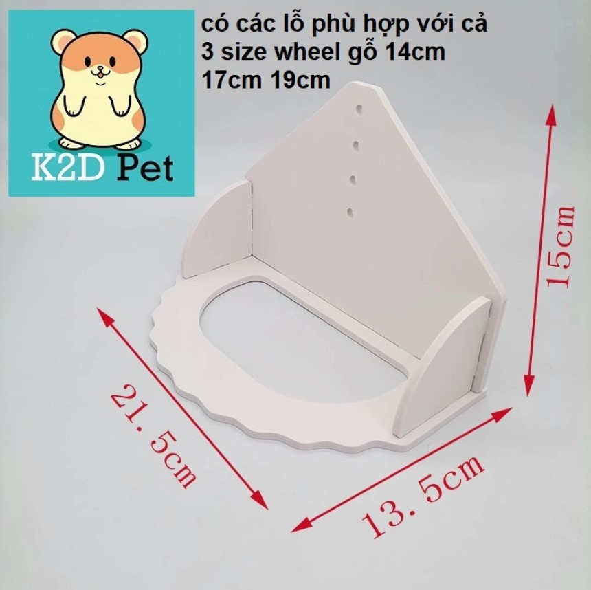 [Hoàn tiền 10%]Wheel Gỗ Màu Sắc Cho Hamster