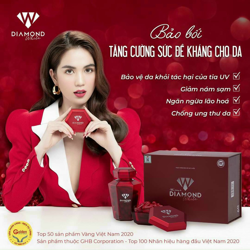 [HÀNG CHÍNH HÃNG] [ngọc trinh] Viên uống trắng da ngọc trinh diamond white