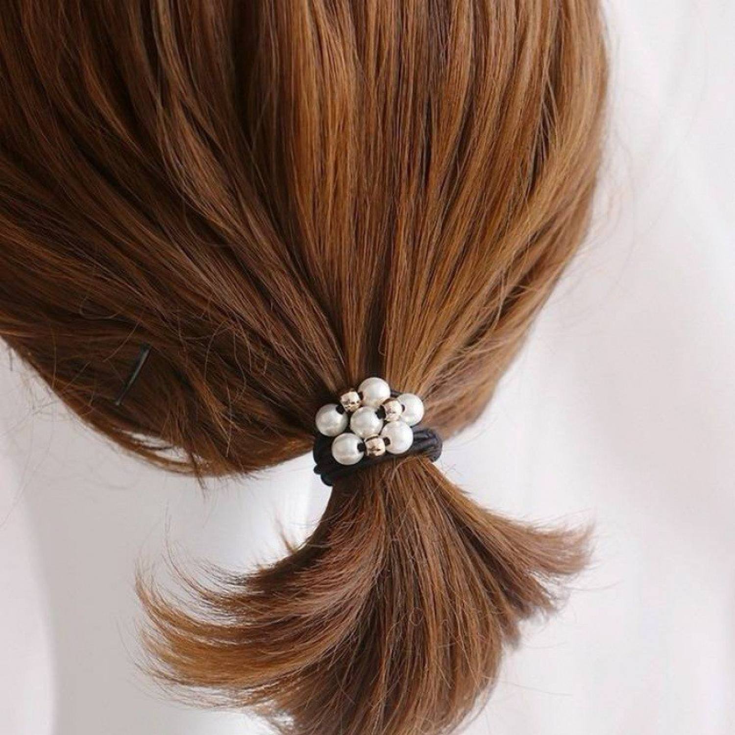 Dây Thun Cột Tóc Buộc Tóc Hạt Ngọc Nữ Đẹp Dễ Thương Style Hàn Quốc (Giá Sỉ Siêu Rẻ)