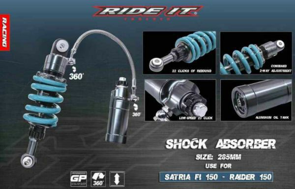 [HCM]phuộc ohlins bình dầu xoay 360 gắn ex winner satria sonic