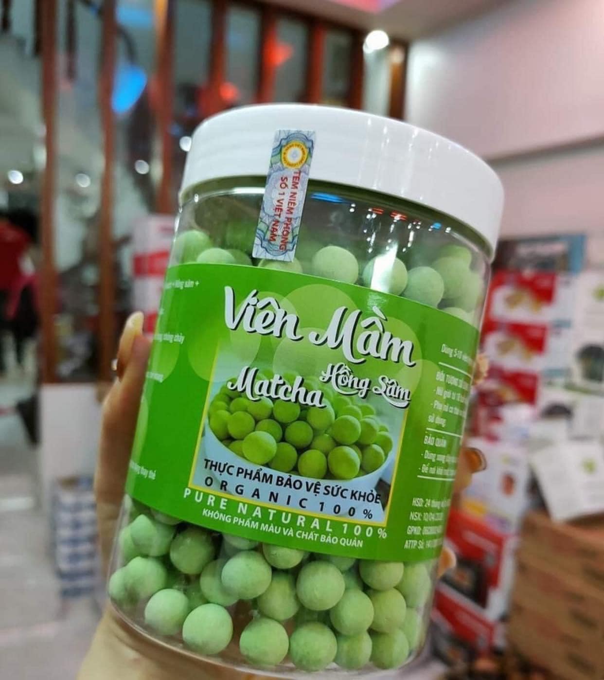 500g Viên Kẹo Mầm Hồng Sâm Matcha ( tăng vòng 1  đẹp da...)