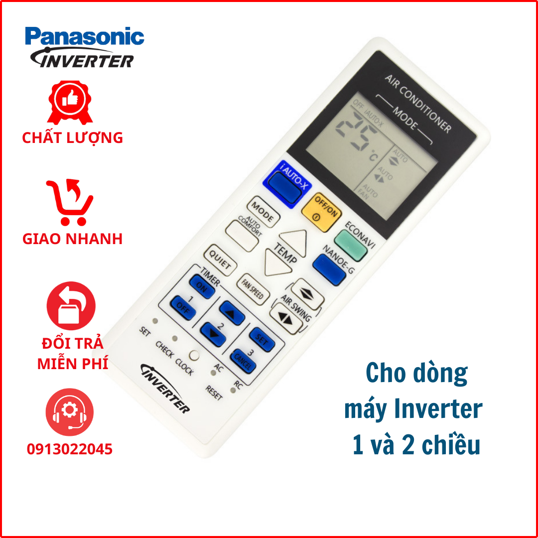Remote máy lạnh Panasonic Inverter (mới).