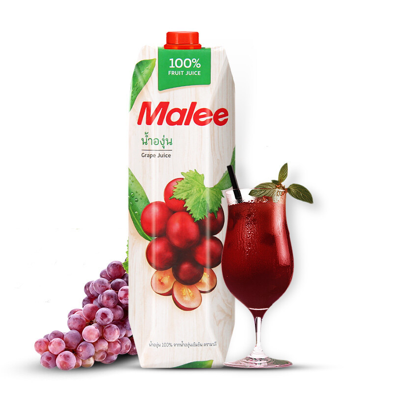 COMBO 3 Hộp Nước Ép Nho Malee 200ml | Malee 100% Grape Juice 200ml