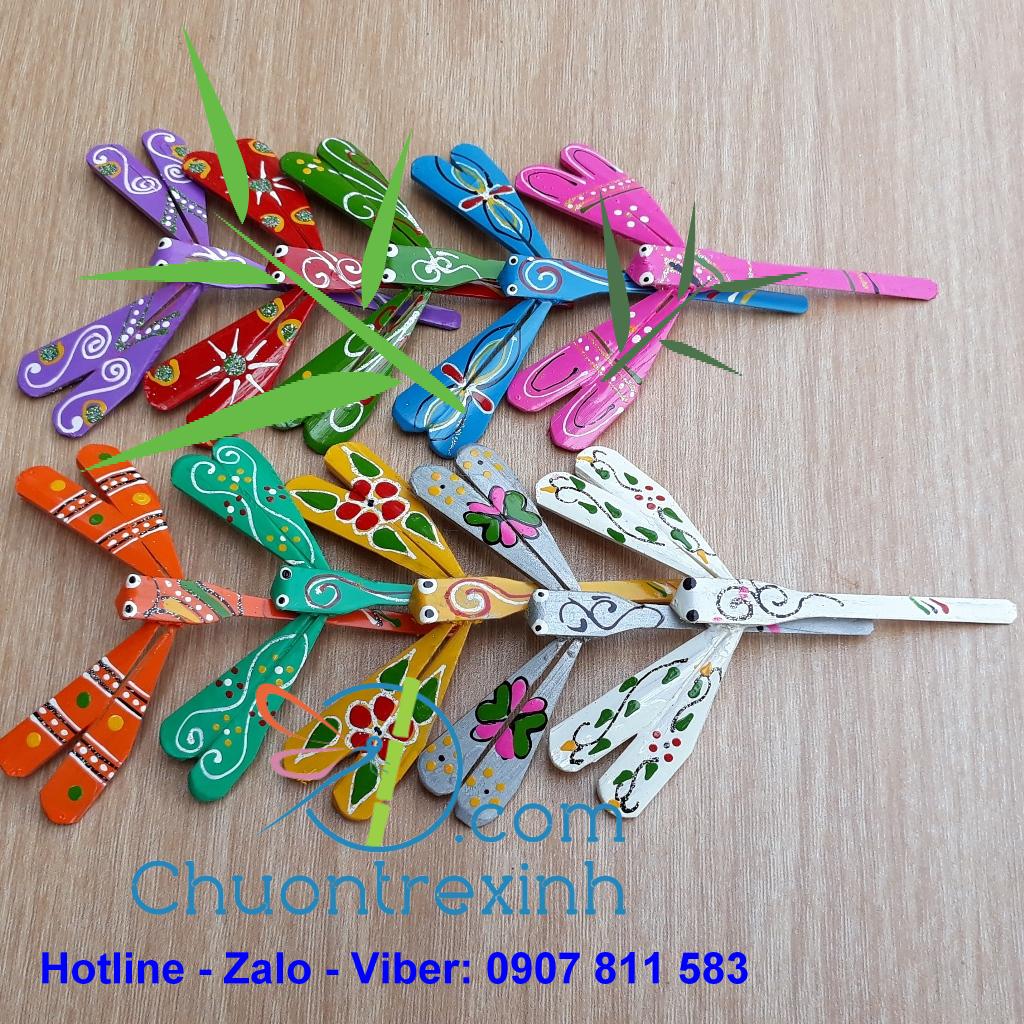 Chuồn tre Set 10 pcs Painted Bamboo Dragonfly 2.7” 7cm