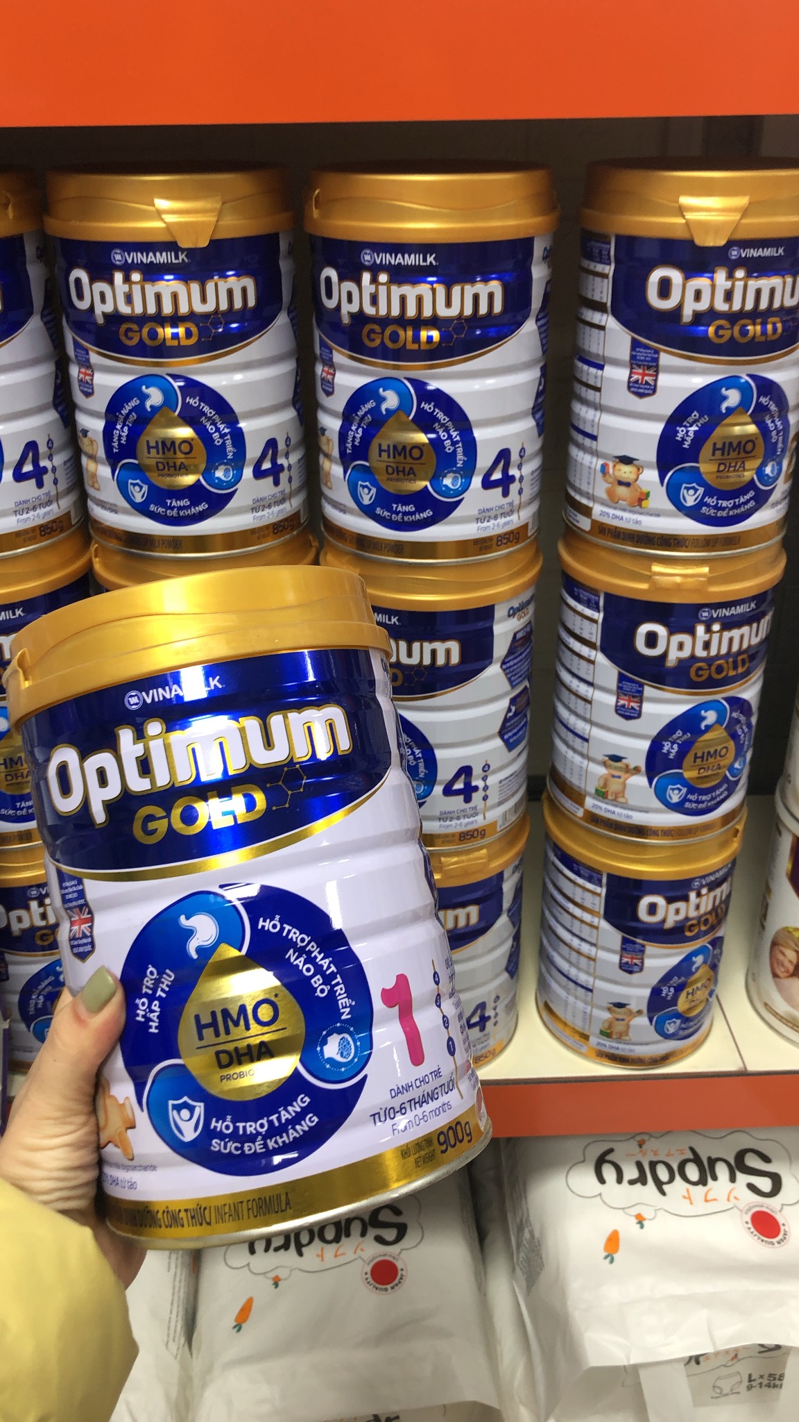 Sữa bột Optimum Gold 1,2,3,4 mẫu mới 850gr
