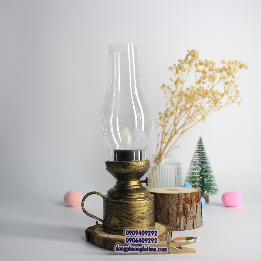 2 Cây Đèn Dầu Trang Trí Bóng Led