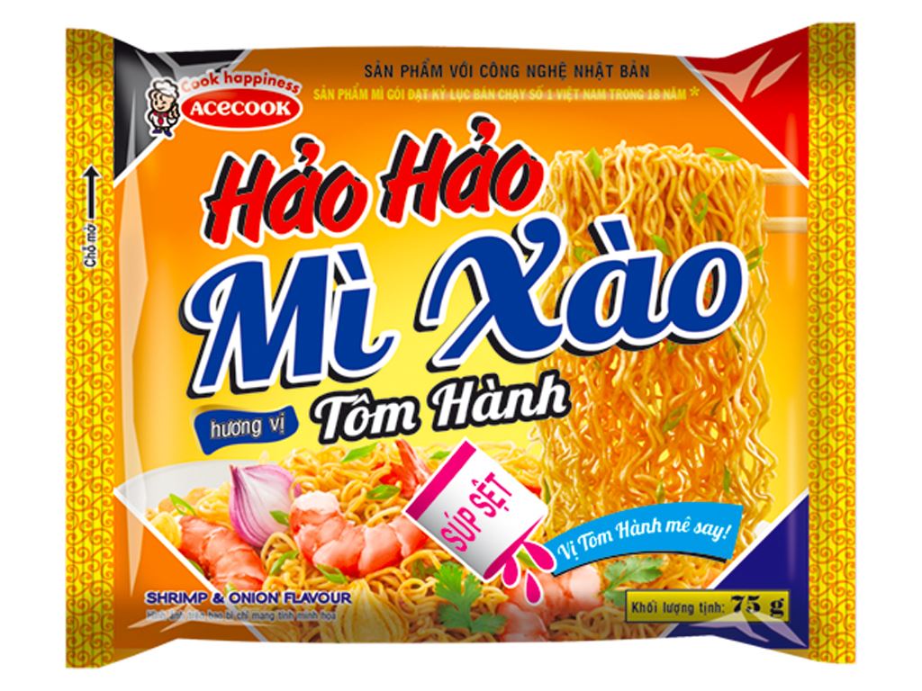 Mì xào Hảo Hảo tôm hành 75g Thùng 30 gói