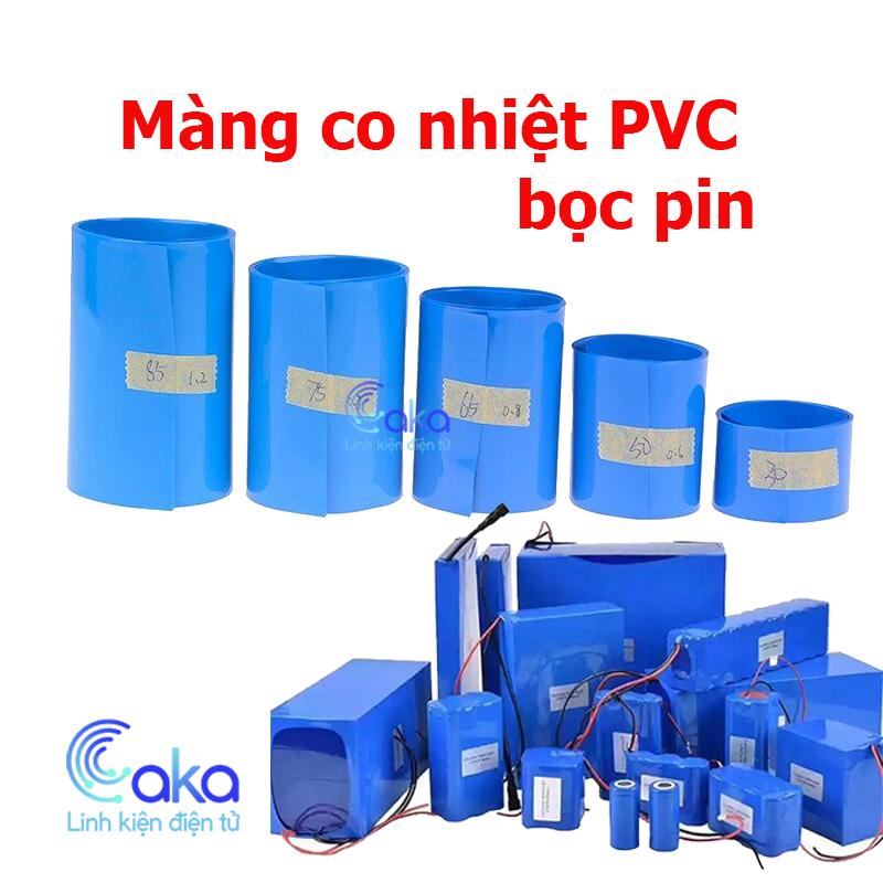 Màng co nhiệt pvc bọc pin kích thước 30 - 100mm chuyên dụng