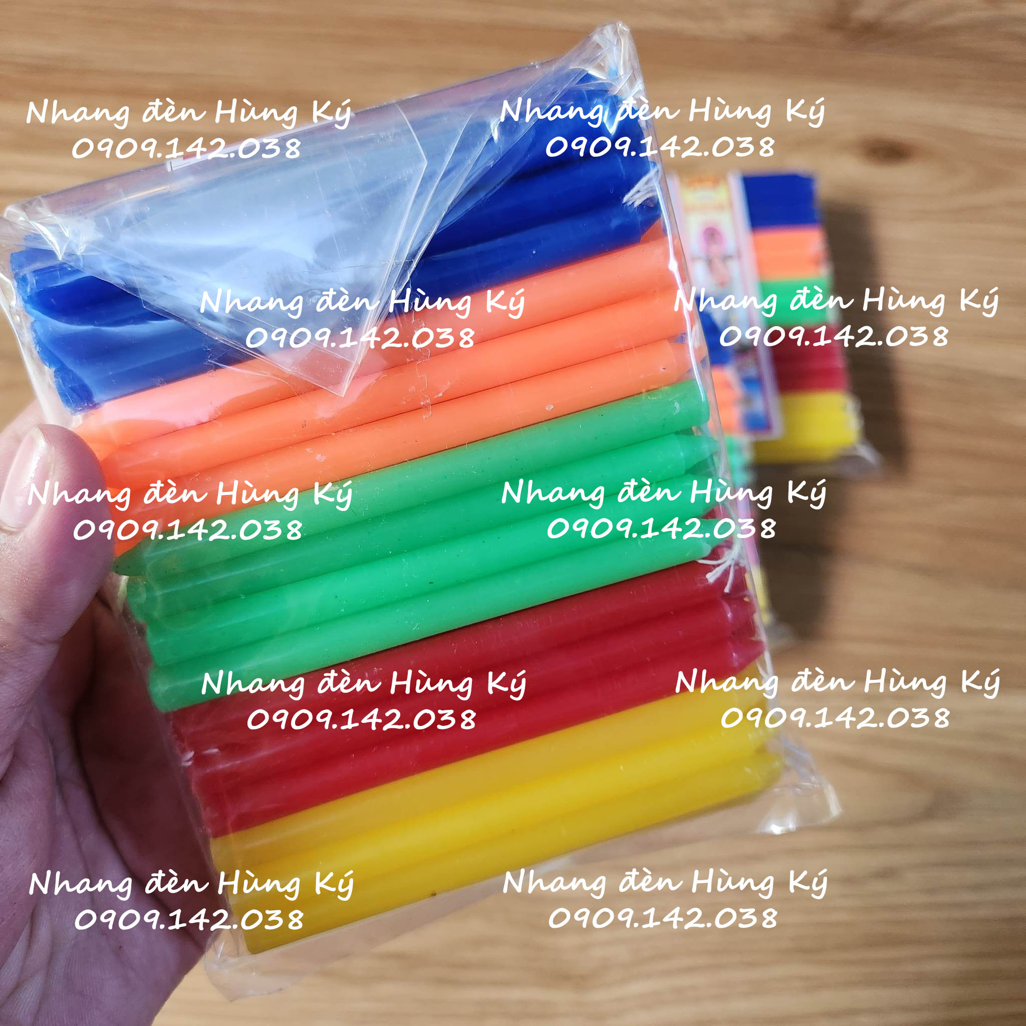 Đèn cầy trung thu nhiều màu 48-50 cây