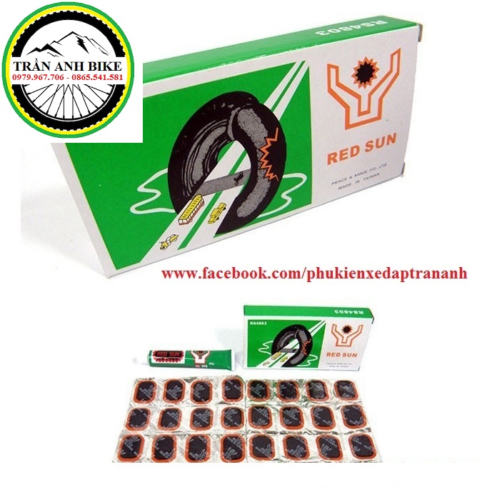 Hộp Vá Săm Ruột Xe Đạp REDSUN RS4803 - 48 Miếng Vá